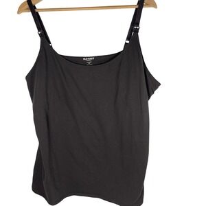 NEW Old‎ Navy Woman's Nursing Tank Cami Top Dark Gray First Layer  XXL